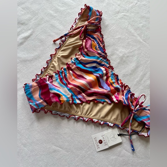 Shade & Shore Other - Shade & Shore High Leg Extra Cheeky Bikini Bottoms Multicolored Women’s L
